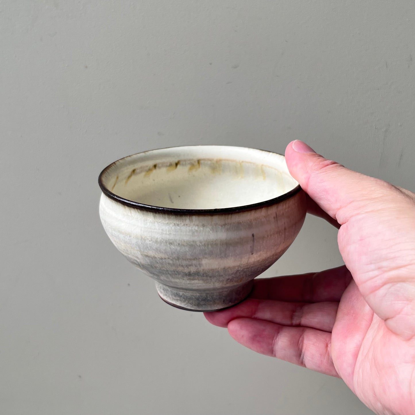 つぶ化粧緑釉碗 / 小