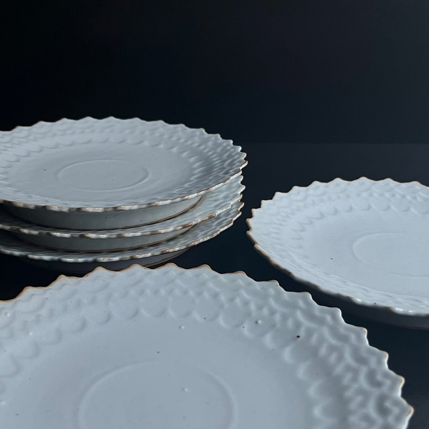 白釉デザート皿