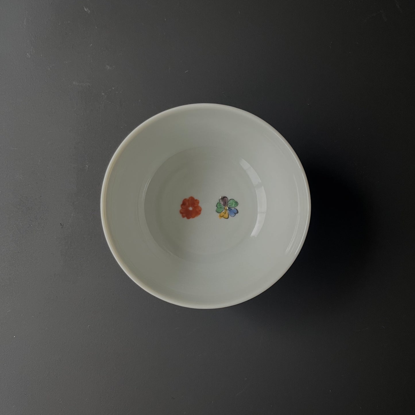 色絵花動物飯碗(小)