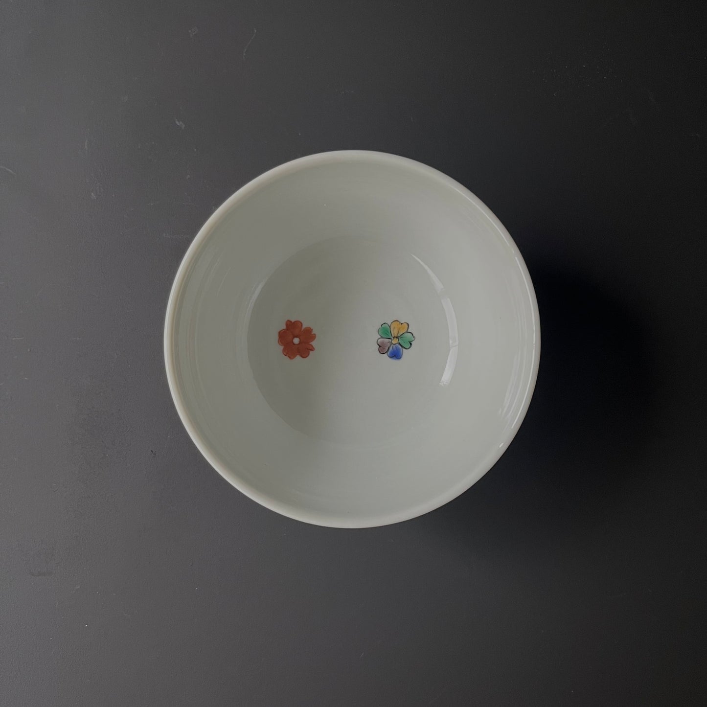 色絵花動物飯碗(大)
