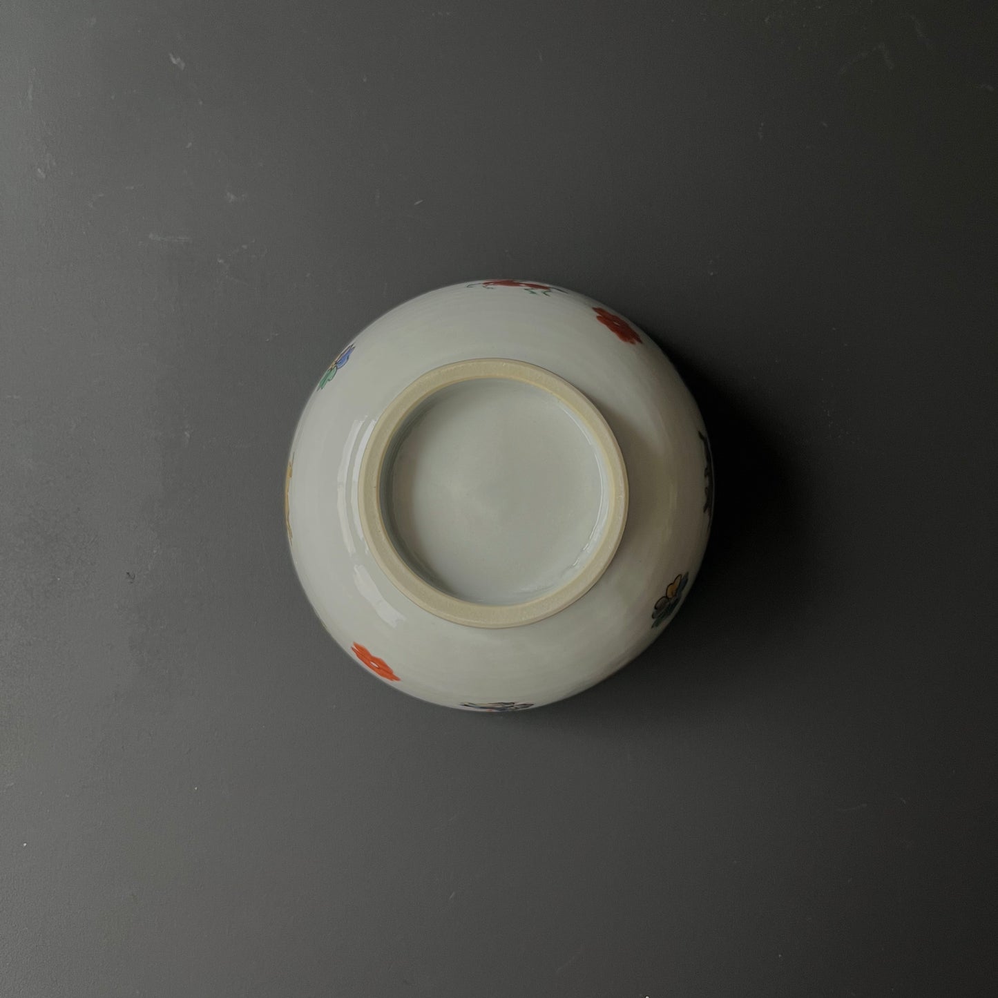 色絵花動物飯碗(中)