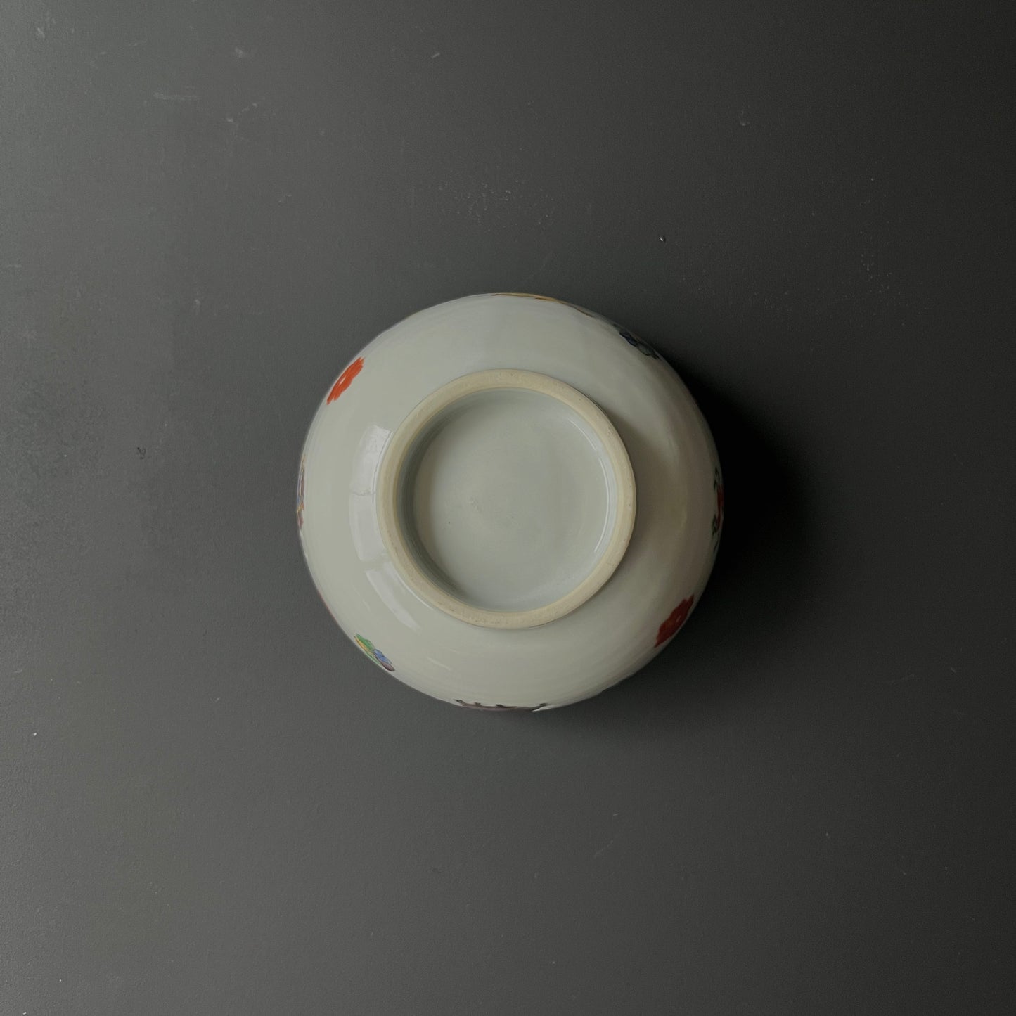 色絵花動物飯碗(小)