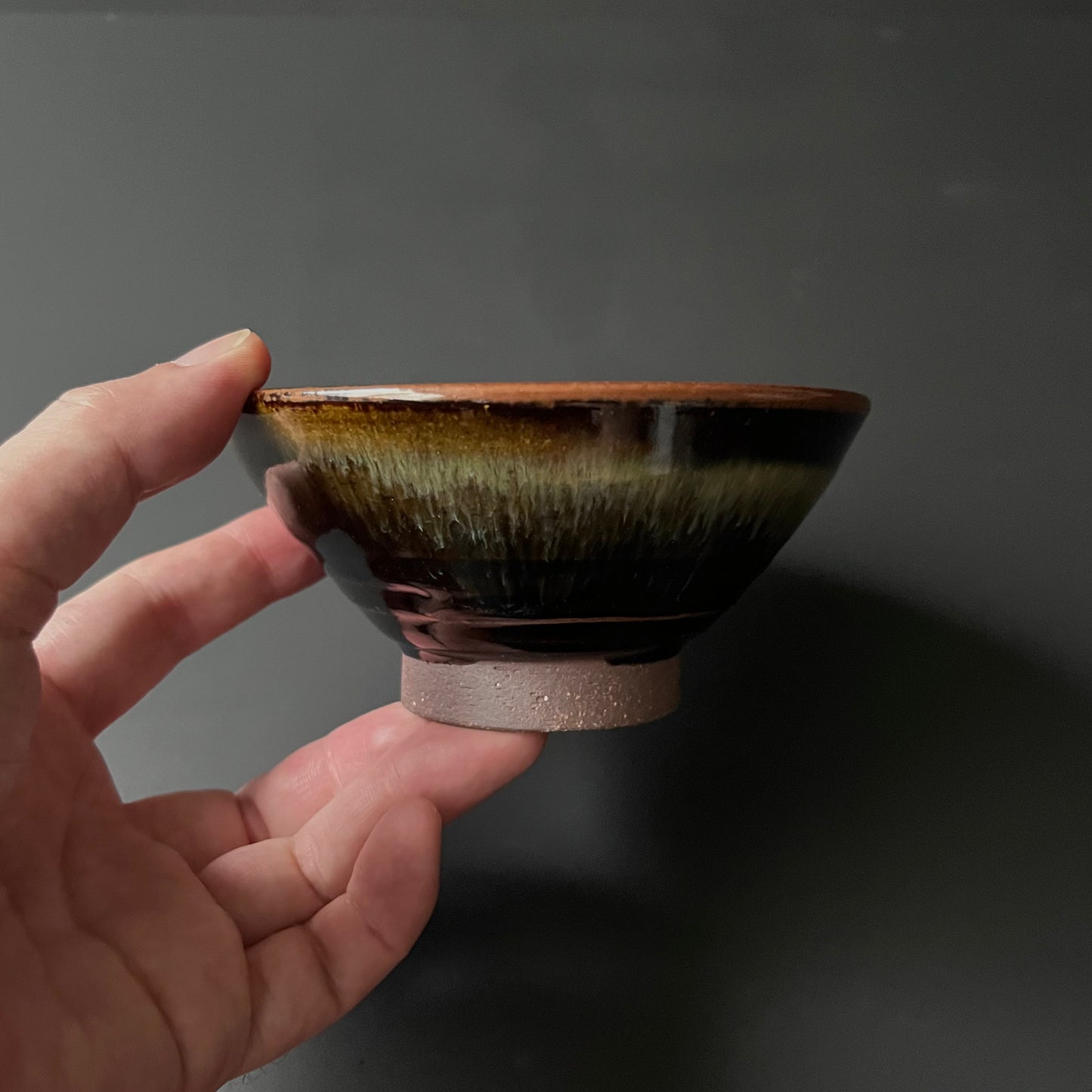 黒釉飯碗(小)