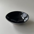 黒絵鉢　五福蝙蝠