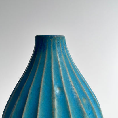 トルコ釉シノギ花器