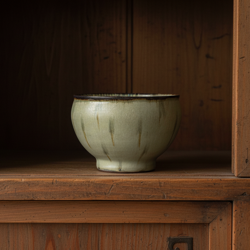 つぶ化粧緑釉ボウル - dandeliOn