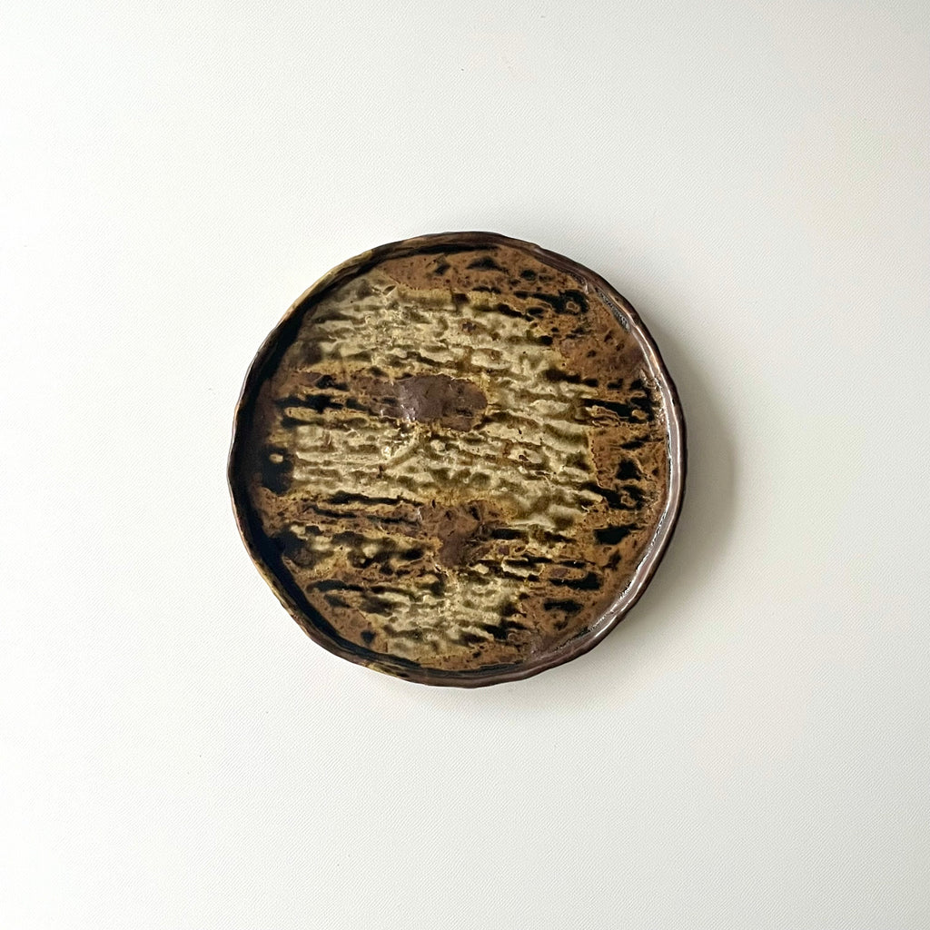 灰釉板皿(大)