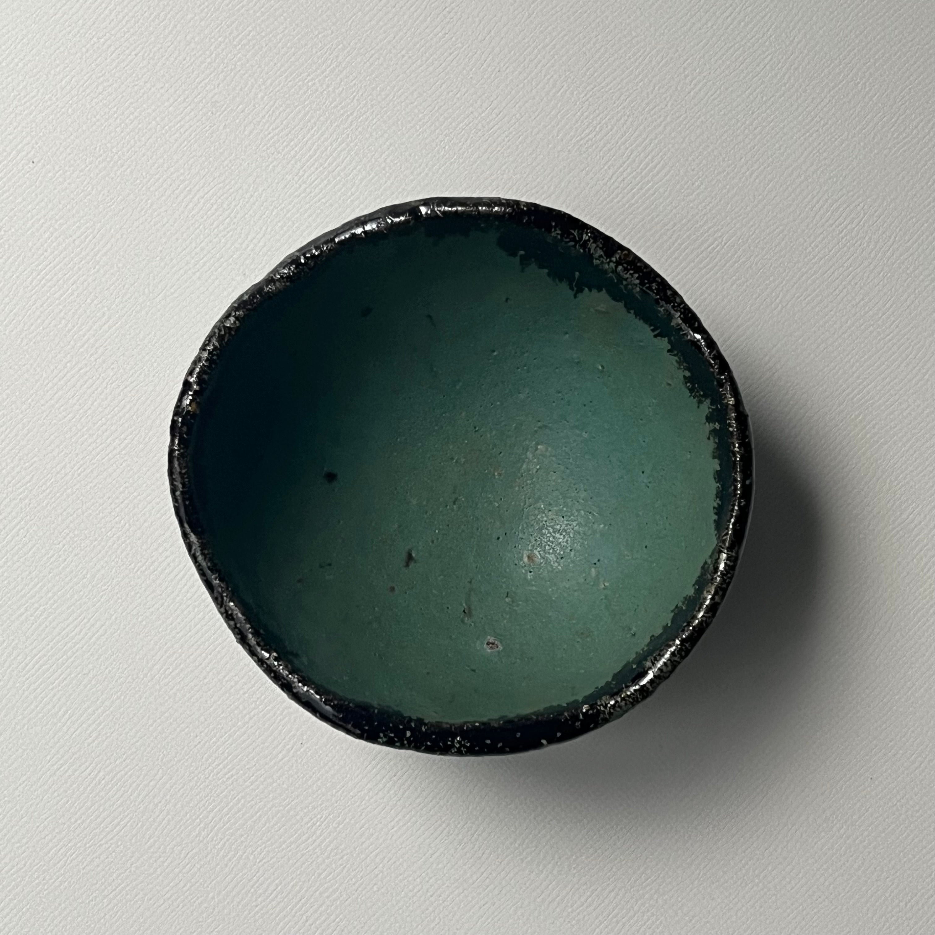 緑青釉豆小鉢