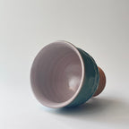 トルコ釉シノギ高杯カップ - dandeliOn