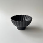 黒釉菊鉢