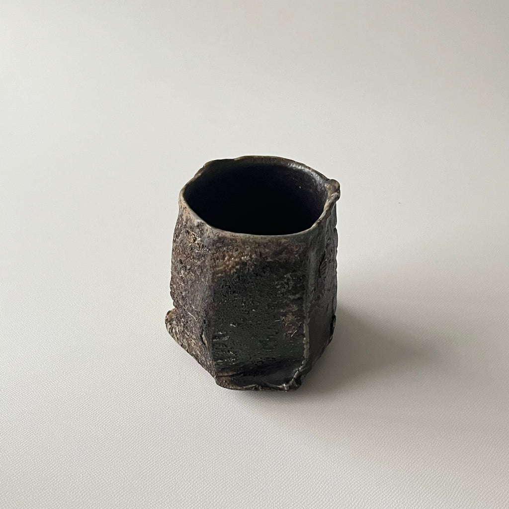 焼〆面取焼酎呑
