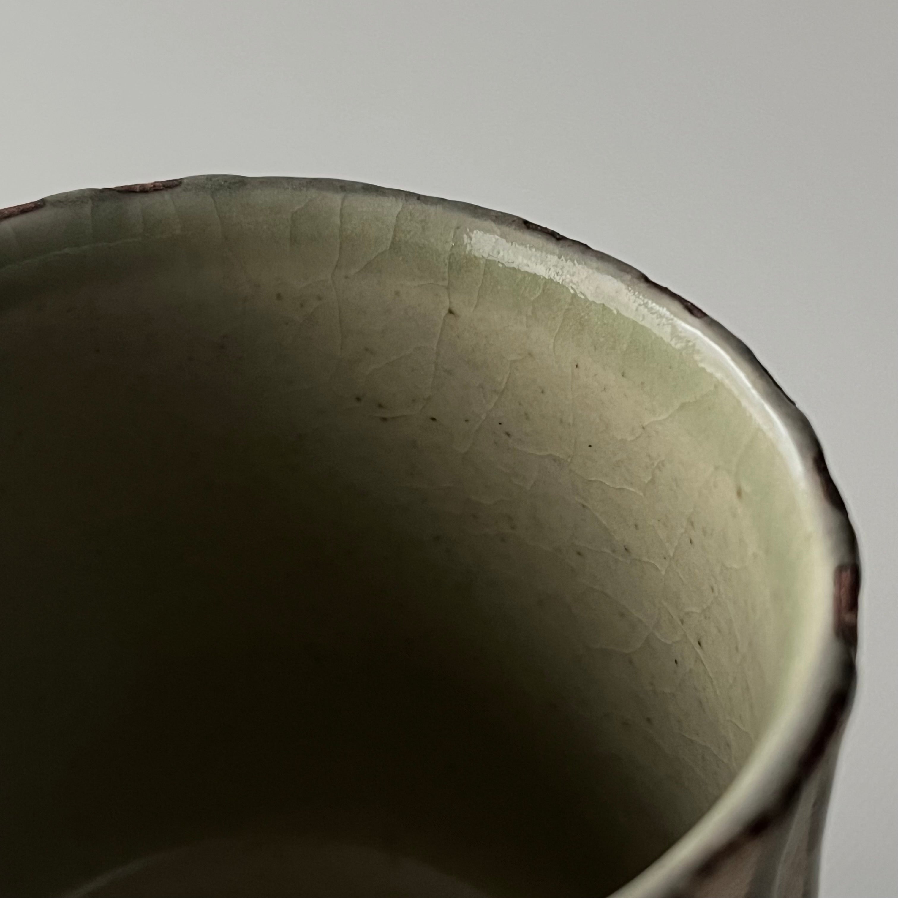 切立マグカップ（青縞々）