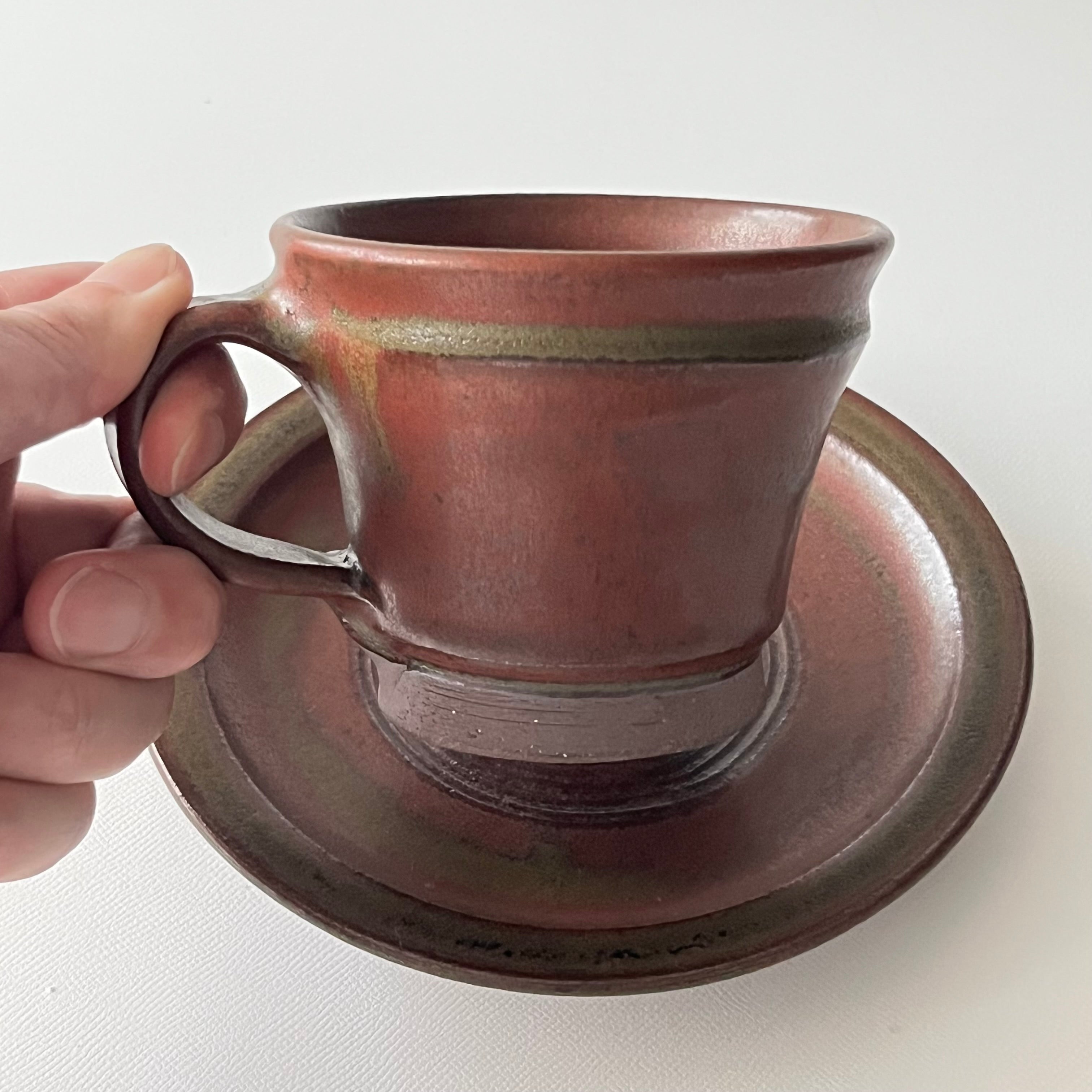 コーヒーカップセット（鉄釉）