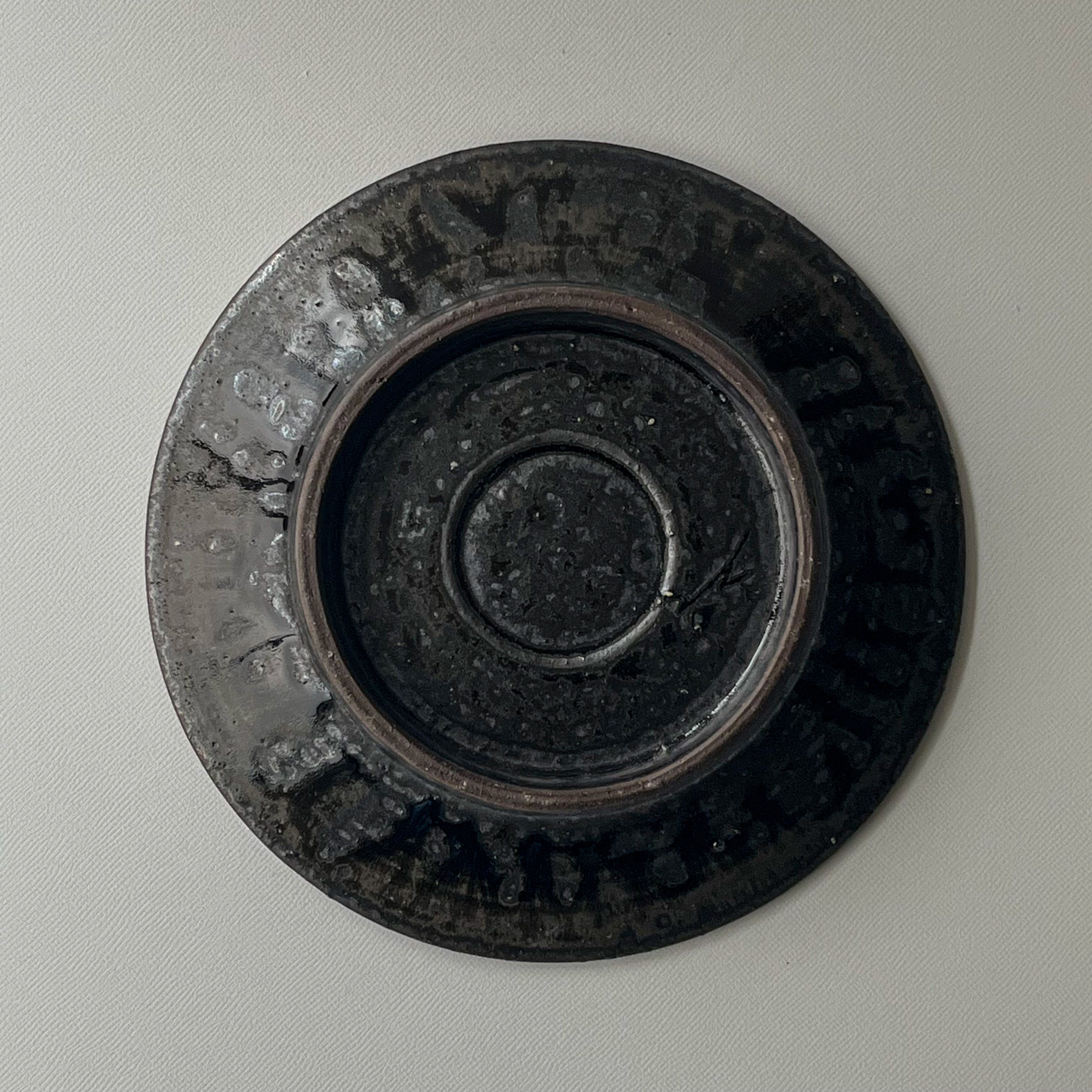 小代藁灰翠釉6寸皿 - dandeliOn