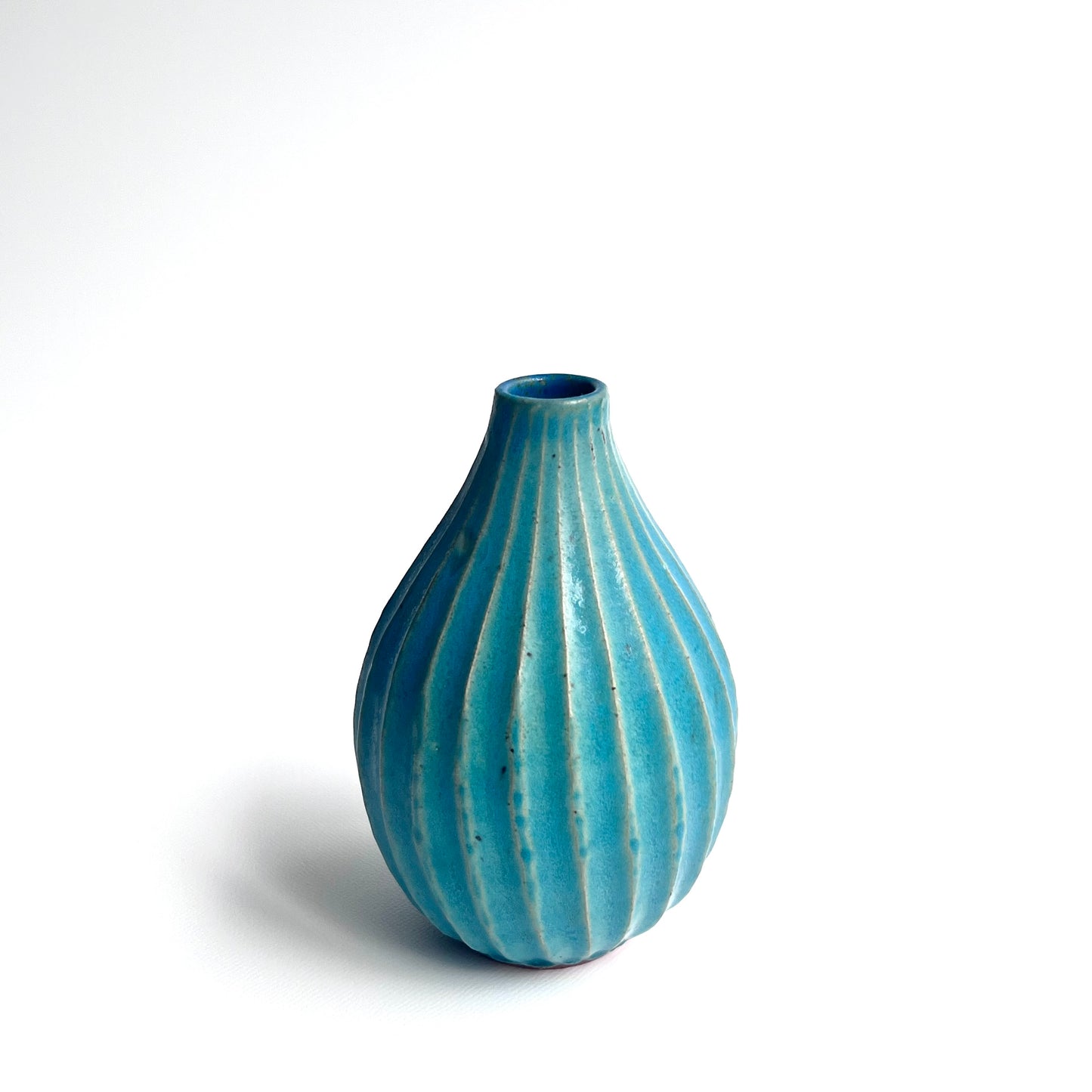 トルコ釉シノギ花器
