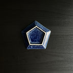 瑠璃釉五角小皿