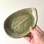 土灰釉木葉皿