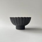 黒釉菊鉢