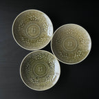 緑釉双喜文小皿 - dandeliOn