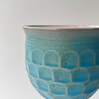 トルコ釉シノギ高杯カップ - dandeliOn