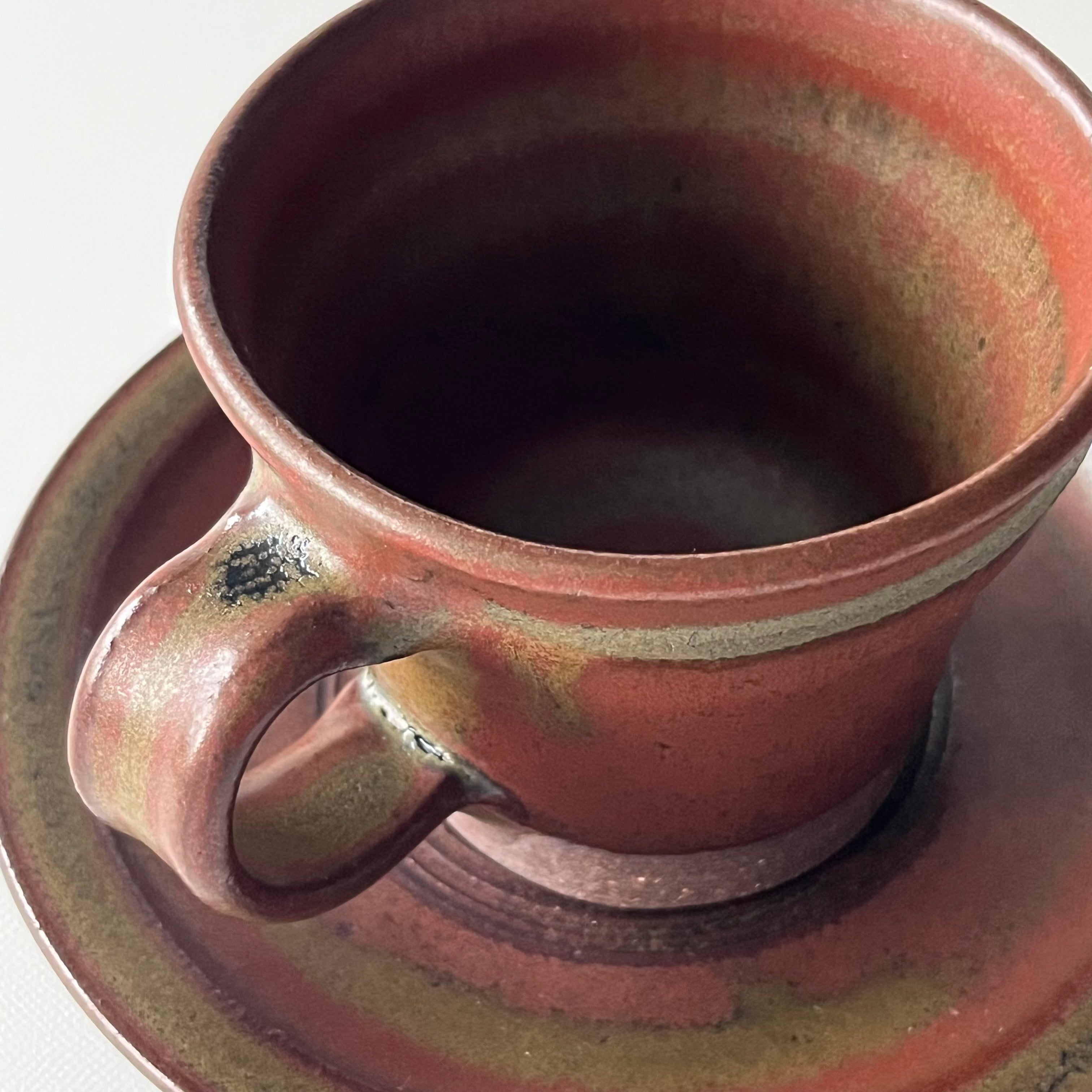 コーヒーカップセット（鉄釉）