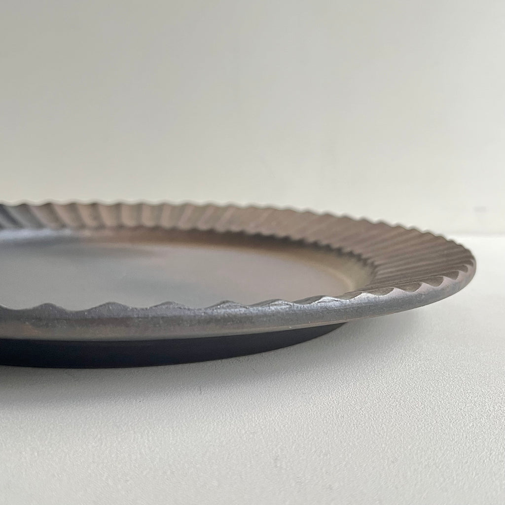 鎬リム皿　マンガン金 - dandeliOn