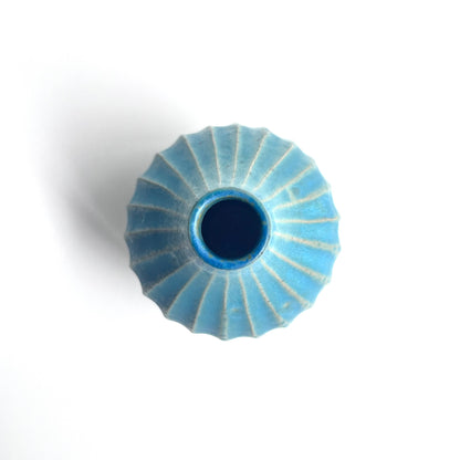 トルコ釉シノギ花器