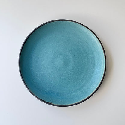 緑青8寸皿
