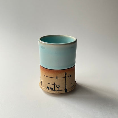 彩色カップ / 月白
