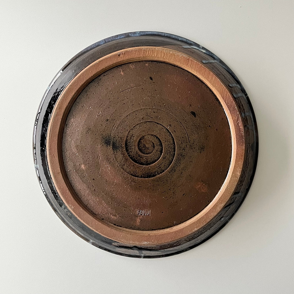 青小代尺皿
