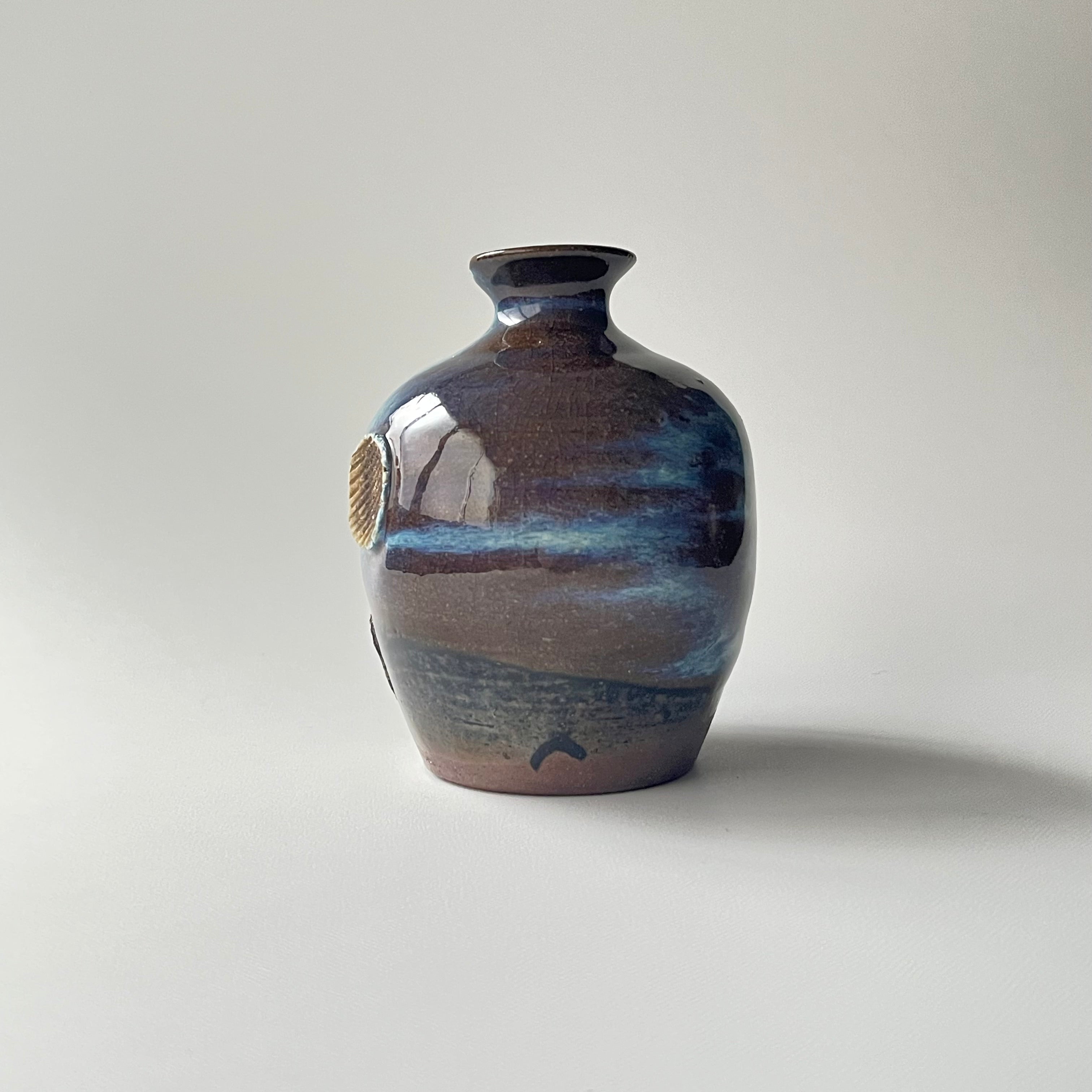 青小代扁壺徳利 - dandeliOn