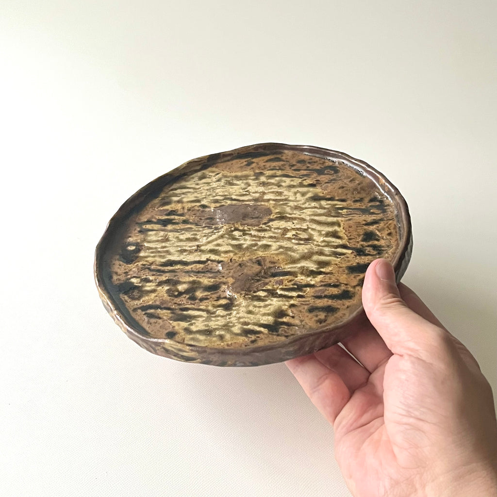灰釉板皿(大)