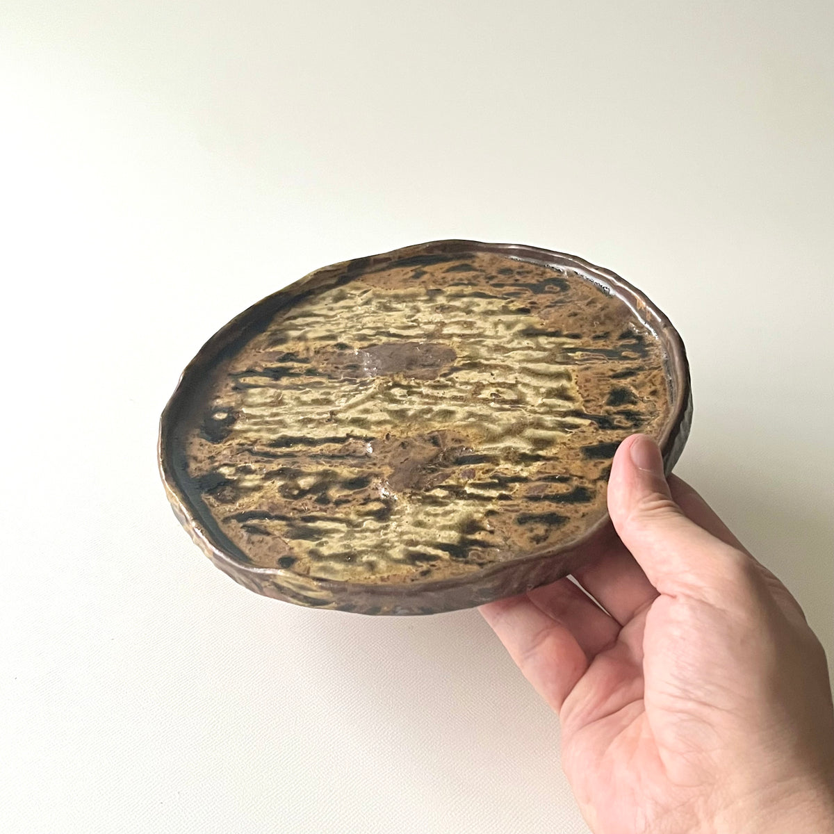 灰釉板皿(大)