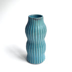 トルコ釉シノギ花器