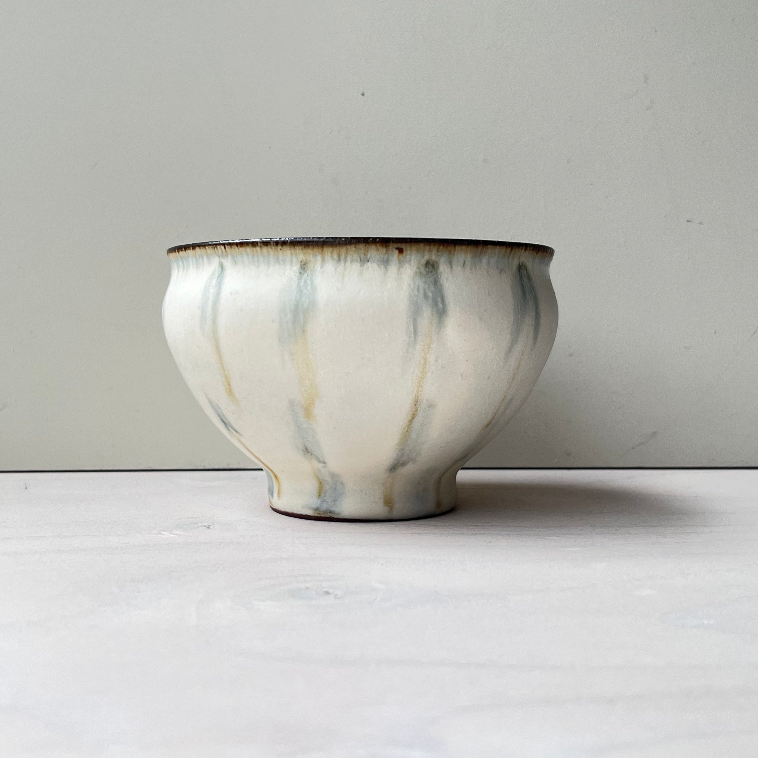 つぶ化粧緑釉碗 / 大 - dandeliOn