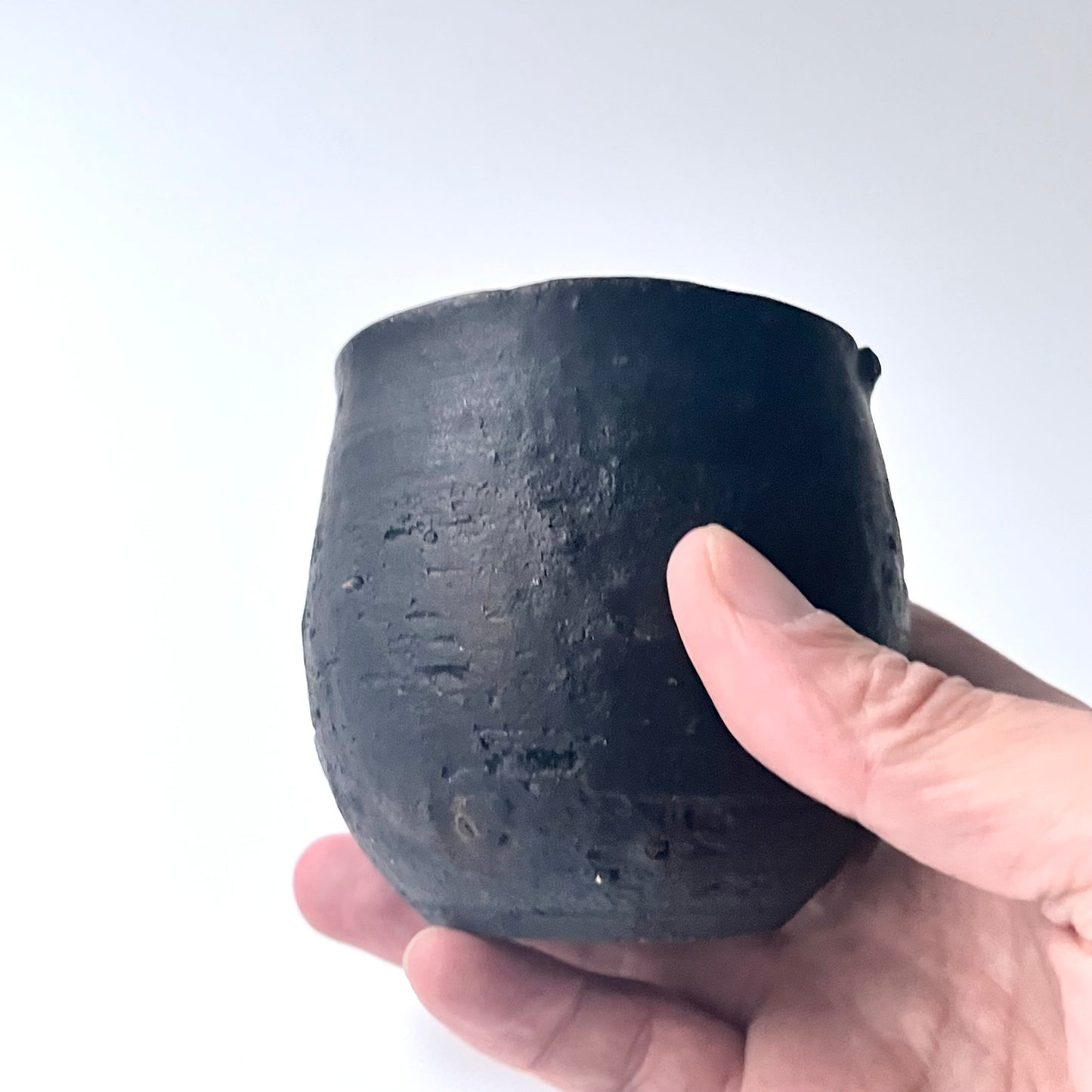 黒釉ロックグラス（粗）