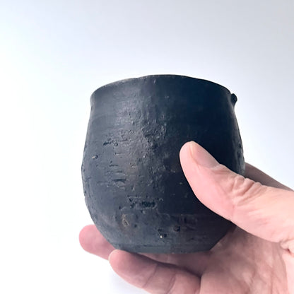 黒釉ロックグラス（粗）