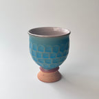 トルコ釉シノギ高杯カップ - dandeliOn