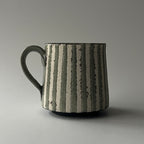 切立マグカップ（青縞々）