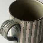 切立マグカップ（青縞々）