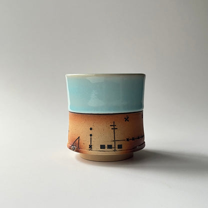 彩色カップ / 月白