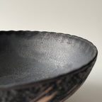 白線文様黒釉ボウル
