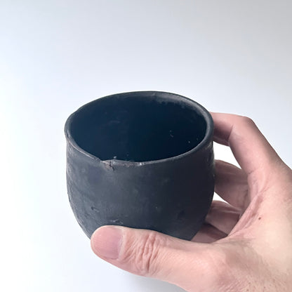 黒釉ロックグラス（粗）
