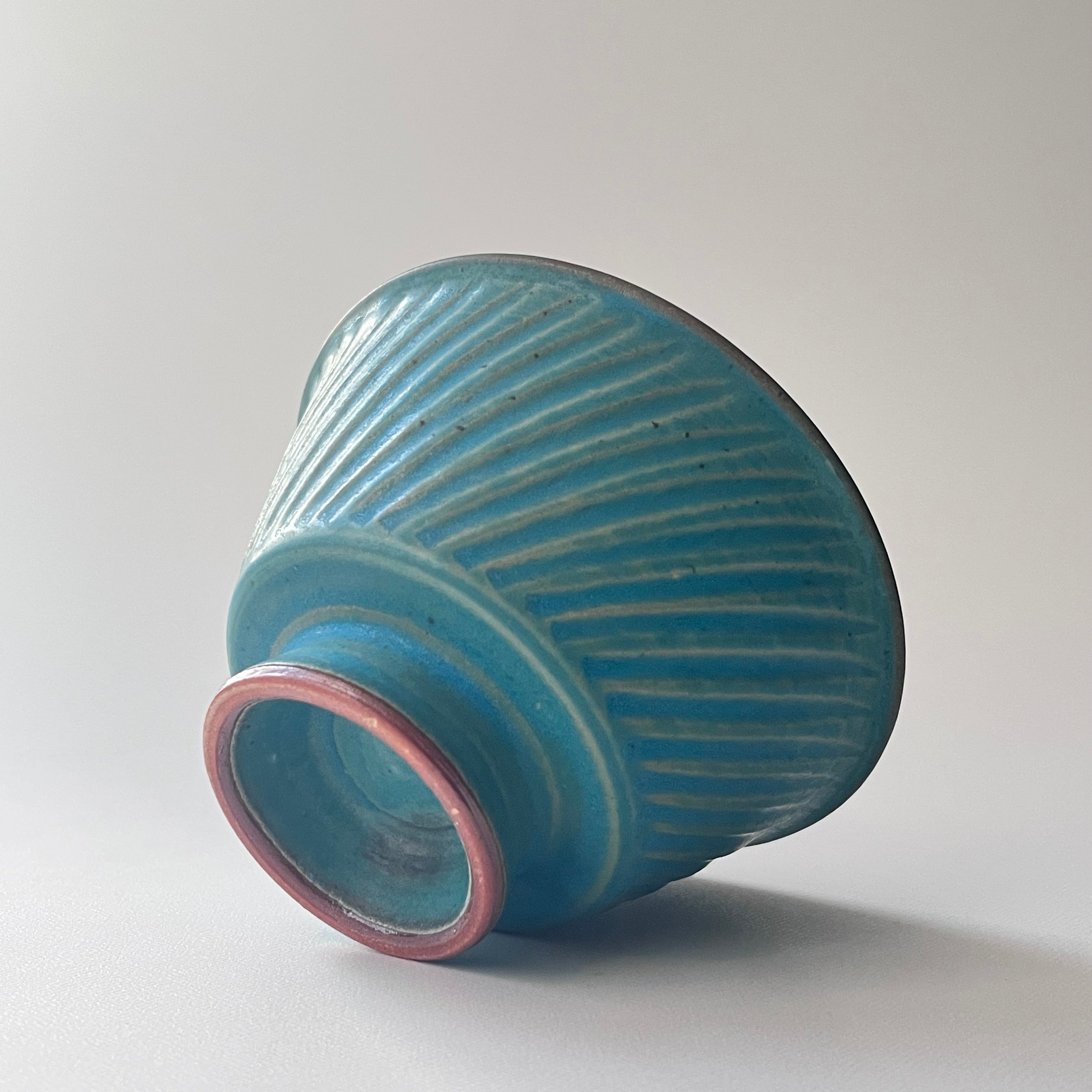 トルコ釉シノギカップ