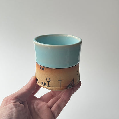 彩色カップ / 月白