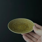 緑釉双喜文小皿 - dandeliOn