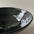 黒絵鉢　五福蝙蝠