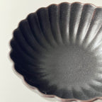 黒釉菊鉢