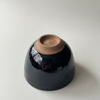 黒絵茶碗　五福蝙蝠