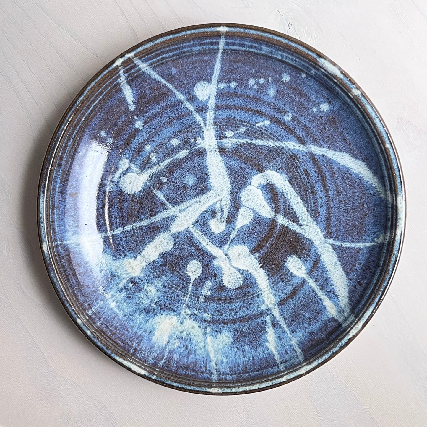 青小代尺皿